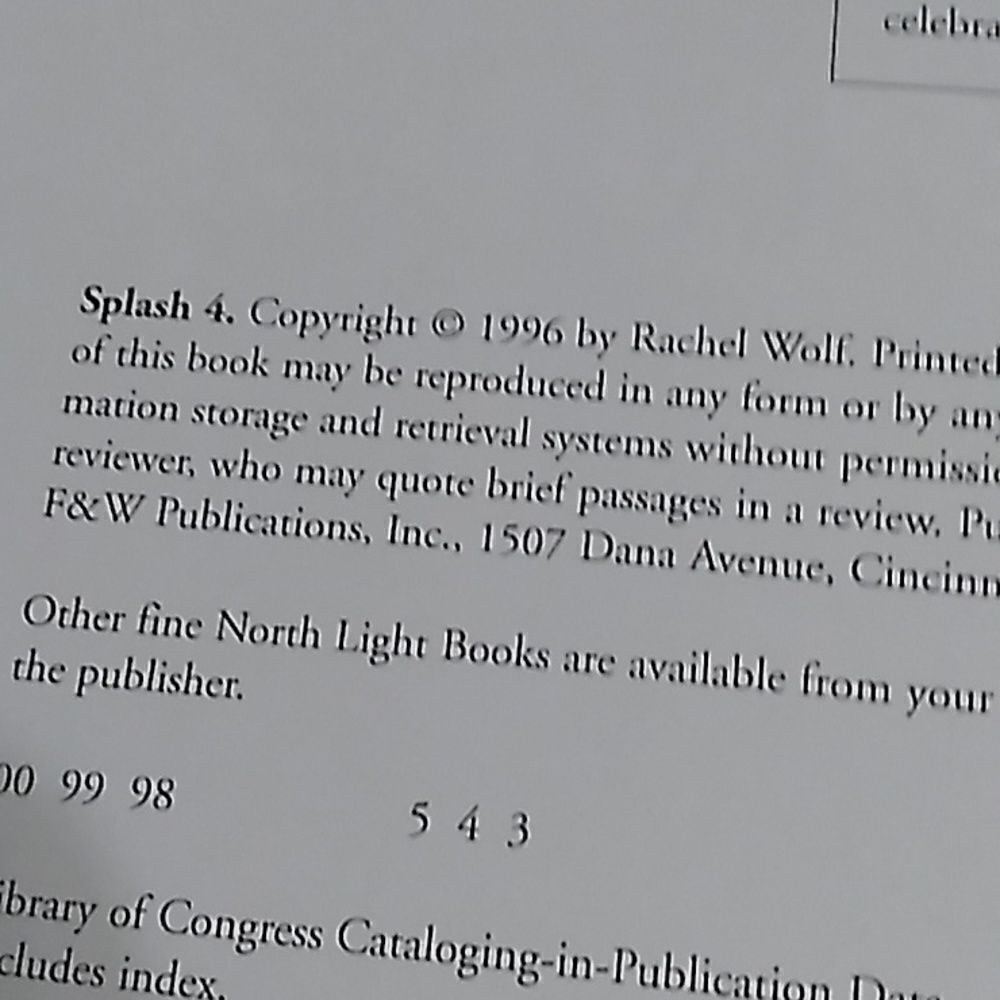 SPLASH 4 the spendlor of light hardcover artist watercolor coffeetable book - Picture 13 of 13